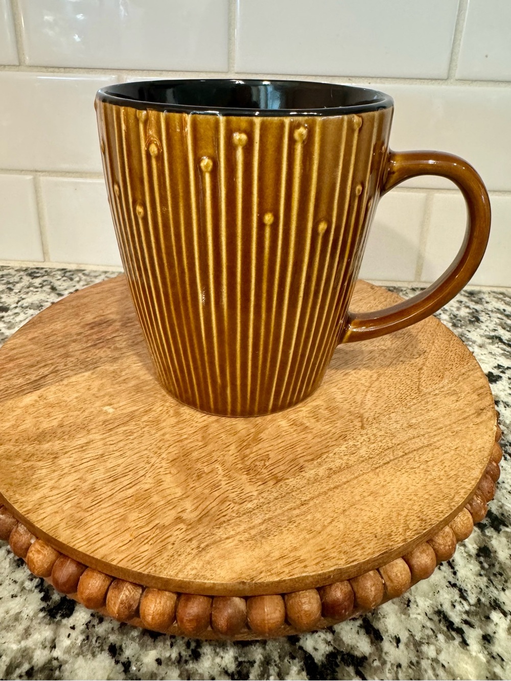 California Pantry Textured Brown & Black Oversized 24 Oz Mug